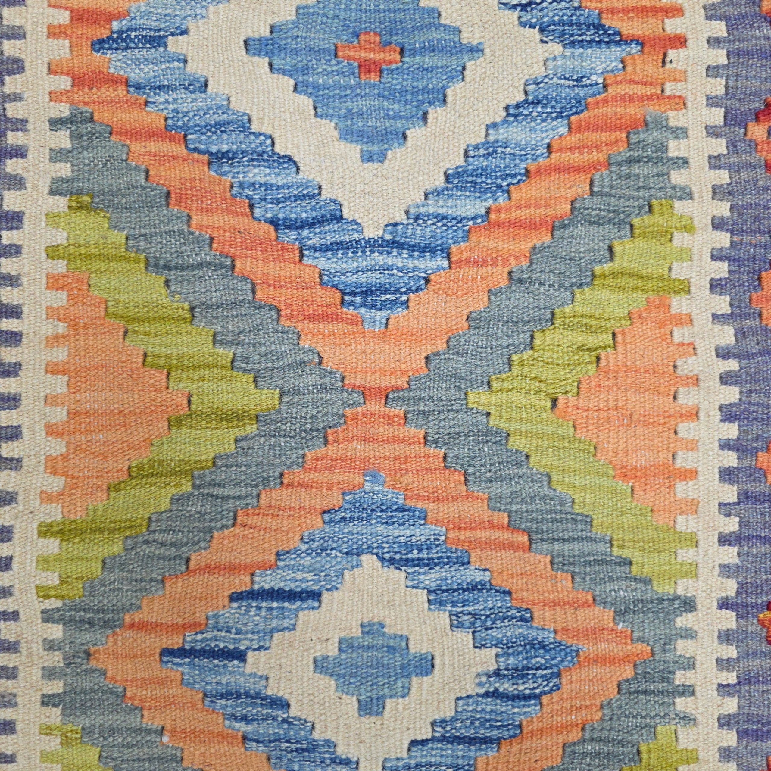 90 x 60 cm Hand-Woven Afghan Kilim