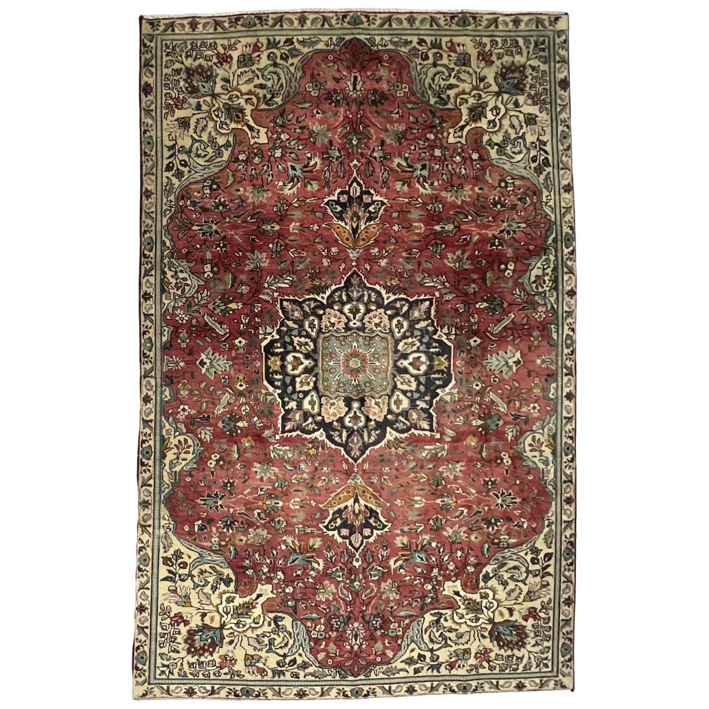 285 x 175 cm Hand-Knotted Persian Geometric Tabriz Rug