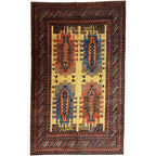285 x 172 cm Hand-Knotted Afghan Turkmen Tribal Rug