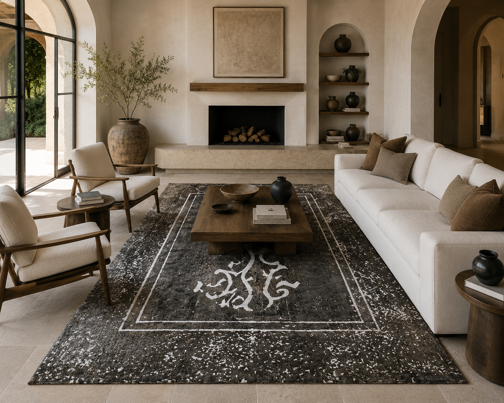 285 x 192 cm Hand-Knotted Ultra Vintage Persian Wool Rug