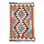 90 x 60 cm Hand-Woven Afghan Kilim