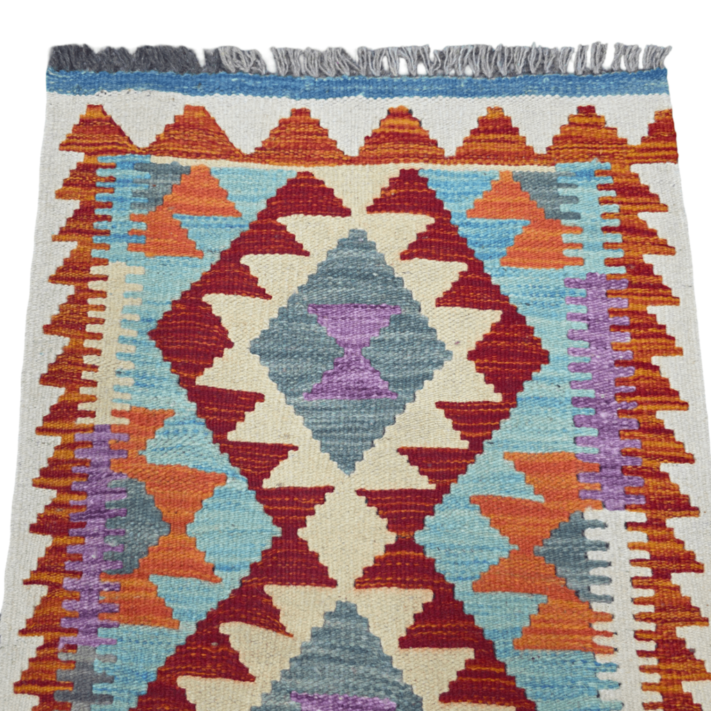 90 x 60 cm Hand-Woven Afghan Kilim