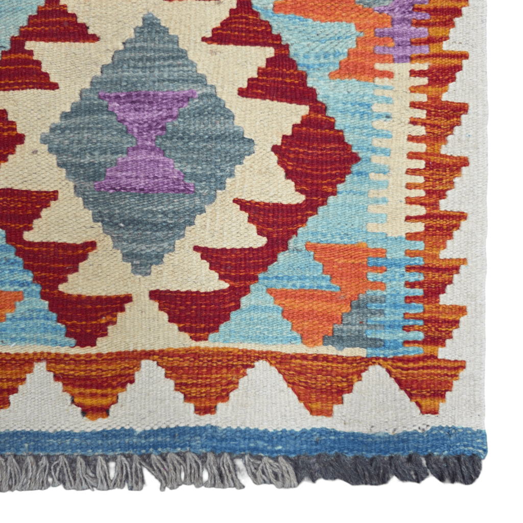 90 x 60 cm Hand-Woven Afghan Kilim