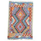 90 x 60 cm Hand-Woven Afghan Kilim