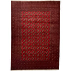 289 x 205 cm Hand-Knotted Afghan Akche Bokhara Rug
