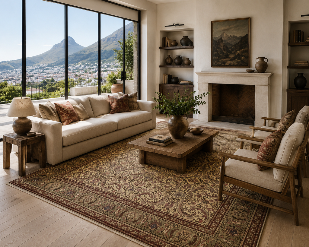 289 x 198 cm Hand-Knotted Turkish Vintage Oushak Wool Rug