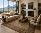 289 x 198 cm Hand-Knotted Turkish Vintage Oushak Wool Rug