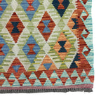 160 × 102 cm Hand-Woven Afghan Kilim Rug – Wool Flatweave