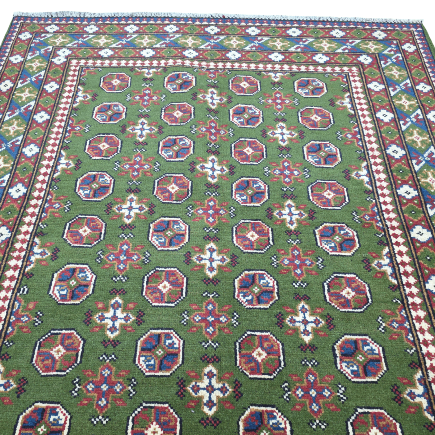 194 x 150 cm Hand-Woven Afghan Akche Rug