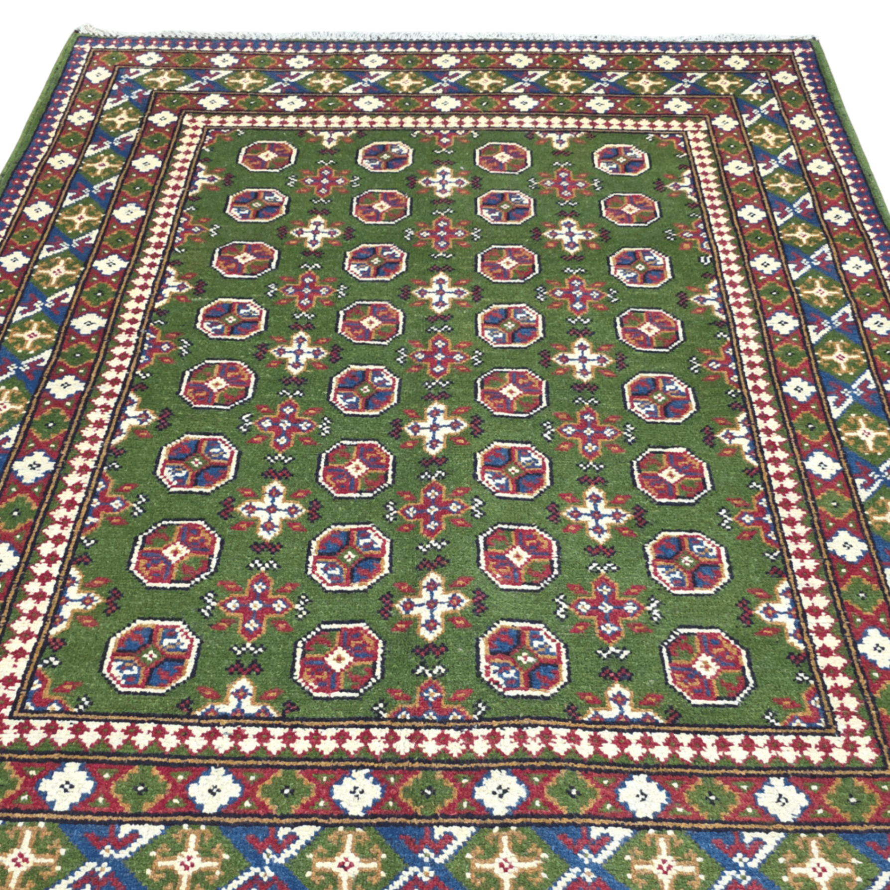 194 x 150 cm Hand-Woven Afghan Akche Rug