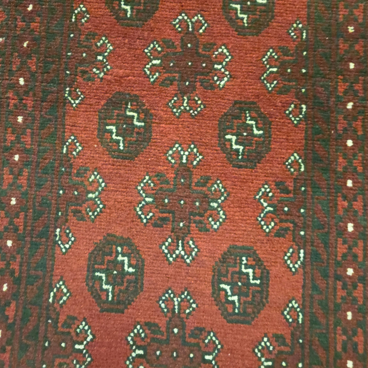 285 x 78 cm Hand-Knotted Red Afghan Akche Runner Rug