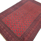 290 x 193 cm Hand-Woven Red Afghan Akche