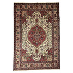 290 x 195 cm Hand-Knotted Persian Mashad Wool Rug