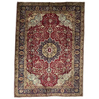 290 x 200 cm Hand-Knotted Floral Persian Tabriz Wool Rug