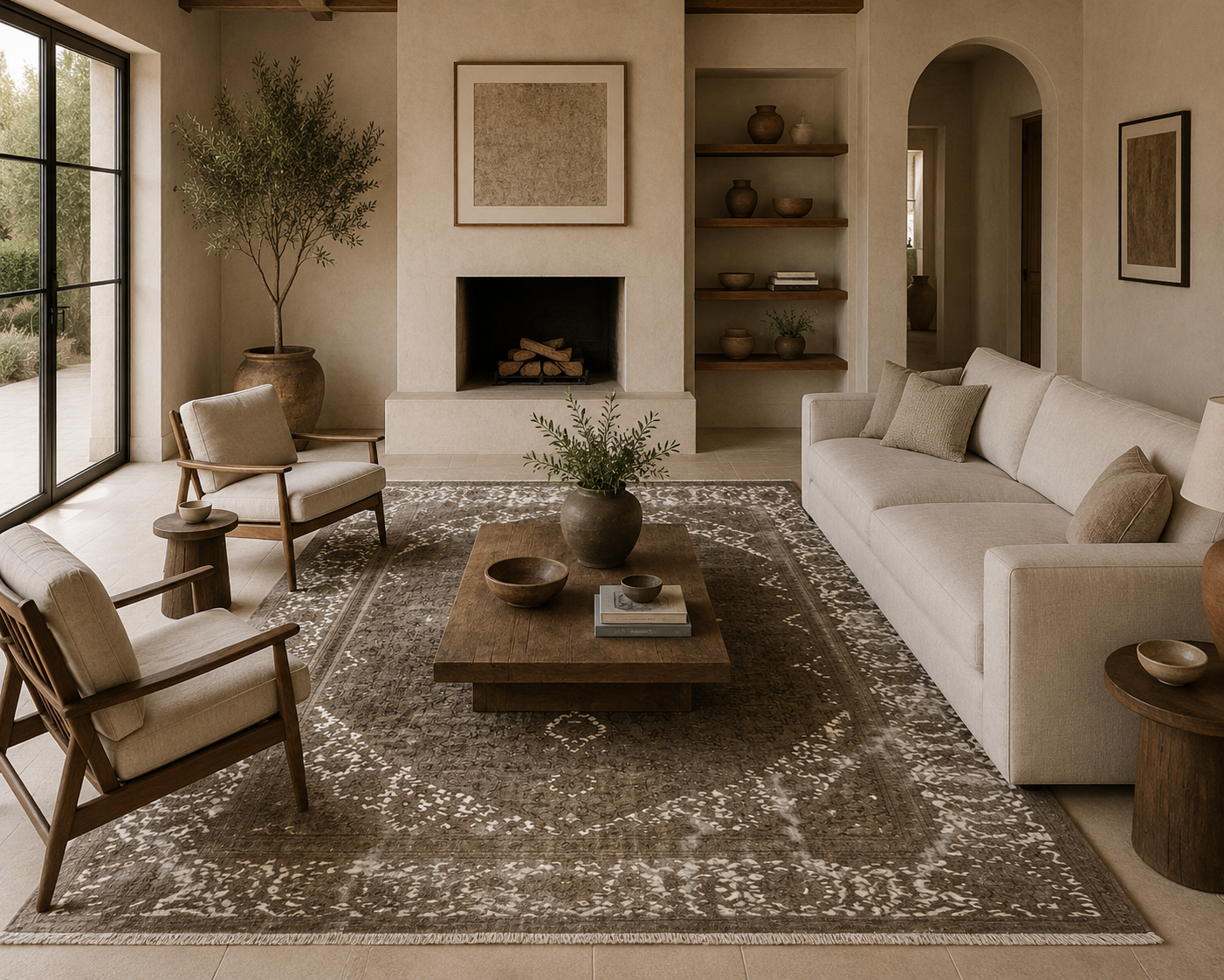 344 x 232 cm Hand-Knotted Ultra Vintage Persian Wool Rug