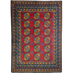 290 x 195 cm Hand-Knotted Afghan Akche Bokhara Geometric Rug