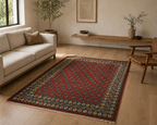 290 x 198 cm Hand-Knotted Afghan Akche Bokhara, Rug