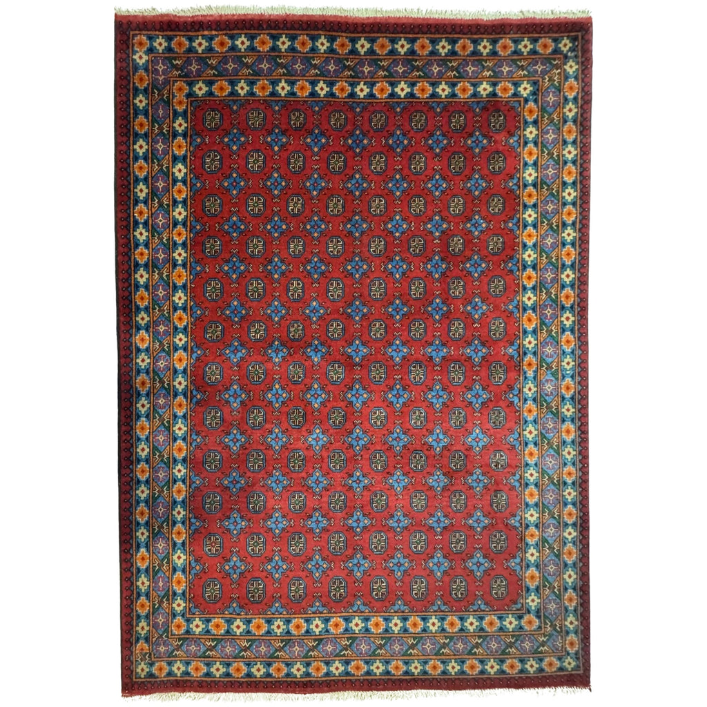290 x 198 cm Hand-Knotted Afghan Akche Bokhara, Rug