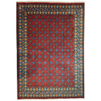 290 x 198 cm Hand-Knotted Afghan Akche Bokhara, Rug