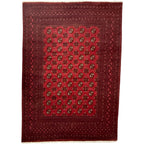 291 x 199 cm Hand-Knotted Afghan Akche Bokhara Rug