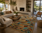 292 x 188 cm Afghan Chobi Veg-Dye Hand-Knotted Wool Rug