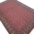 292 x 196 cm Hand-Woven Red Afghan Akche