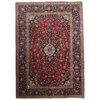 293 x 200 cm Hand-Knotted Persian Kashan Wool Rug