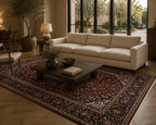 293 x 200 cm Hand-Knotted Persian Kashan Wool Rug