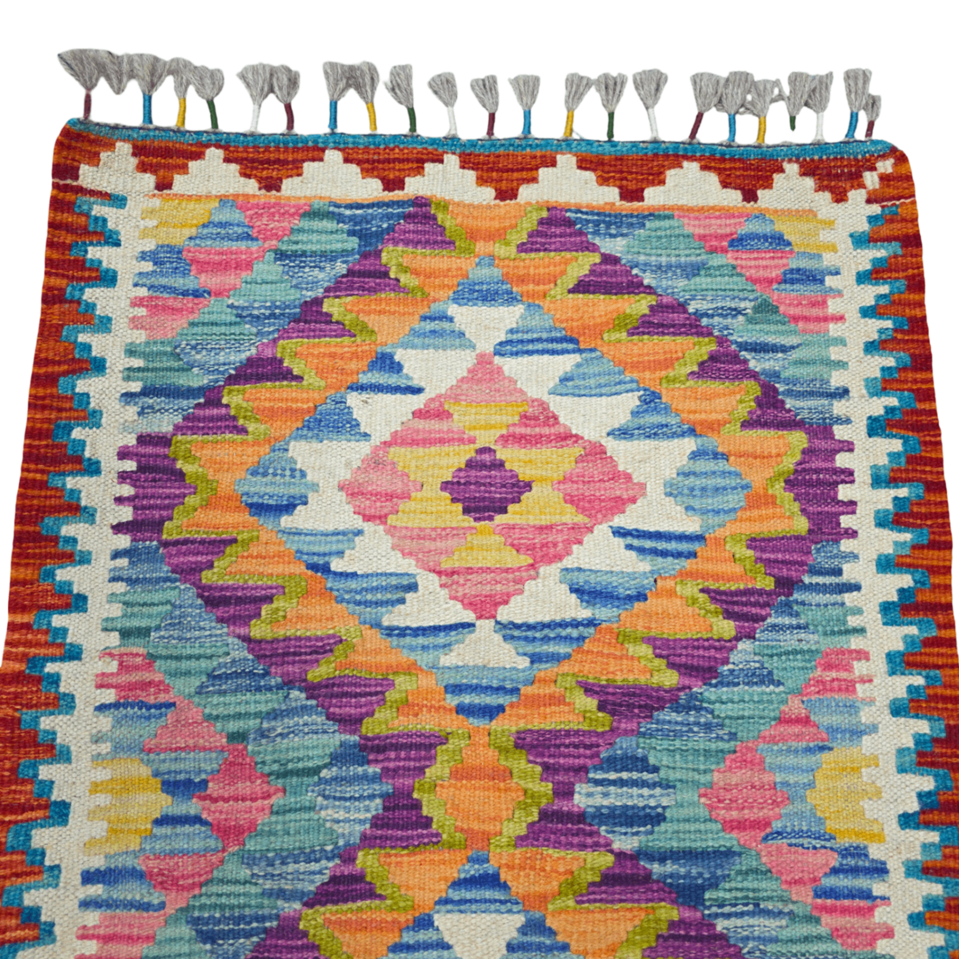 90 x 60 cm Hand-Woven Afghan Kilim
