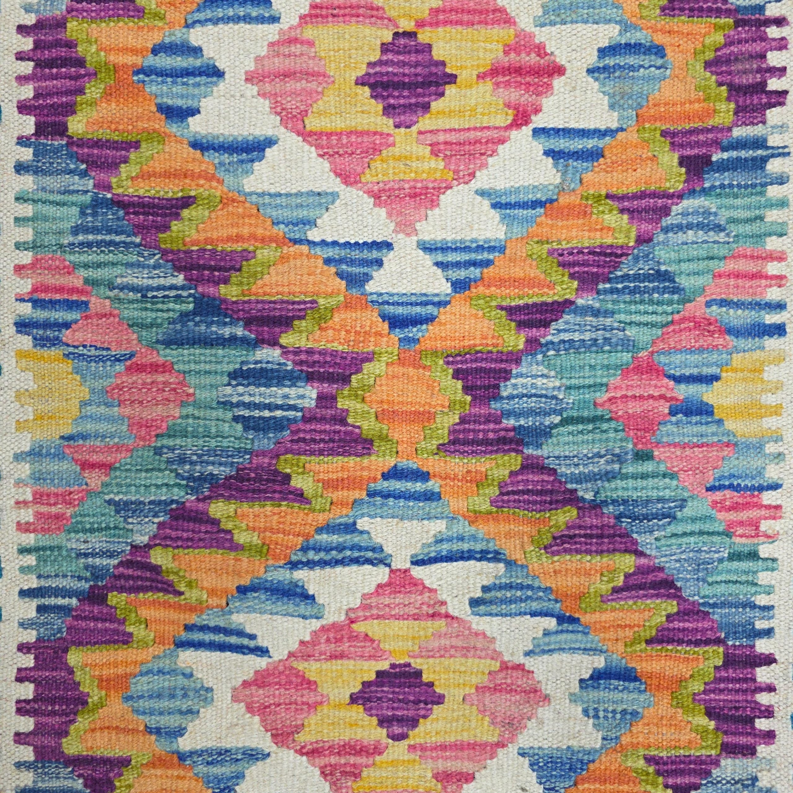 90 x 60 cm Hand-Woven Afghan Kilim