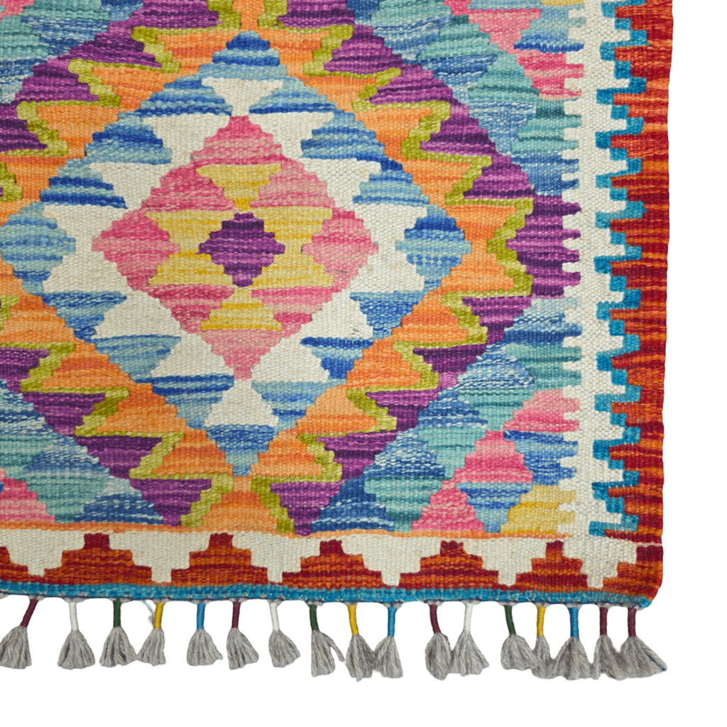 90 x 60 cm Hand-Woven Afghan Kilim