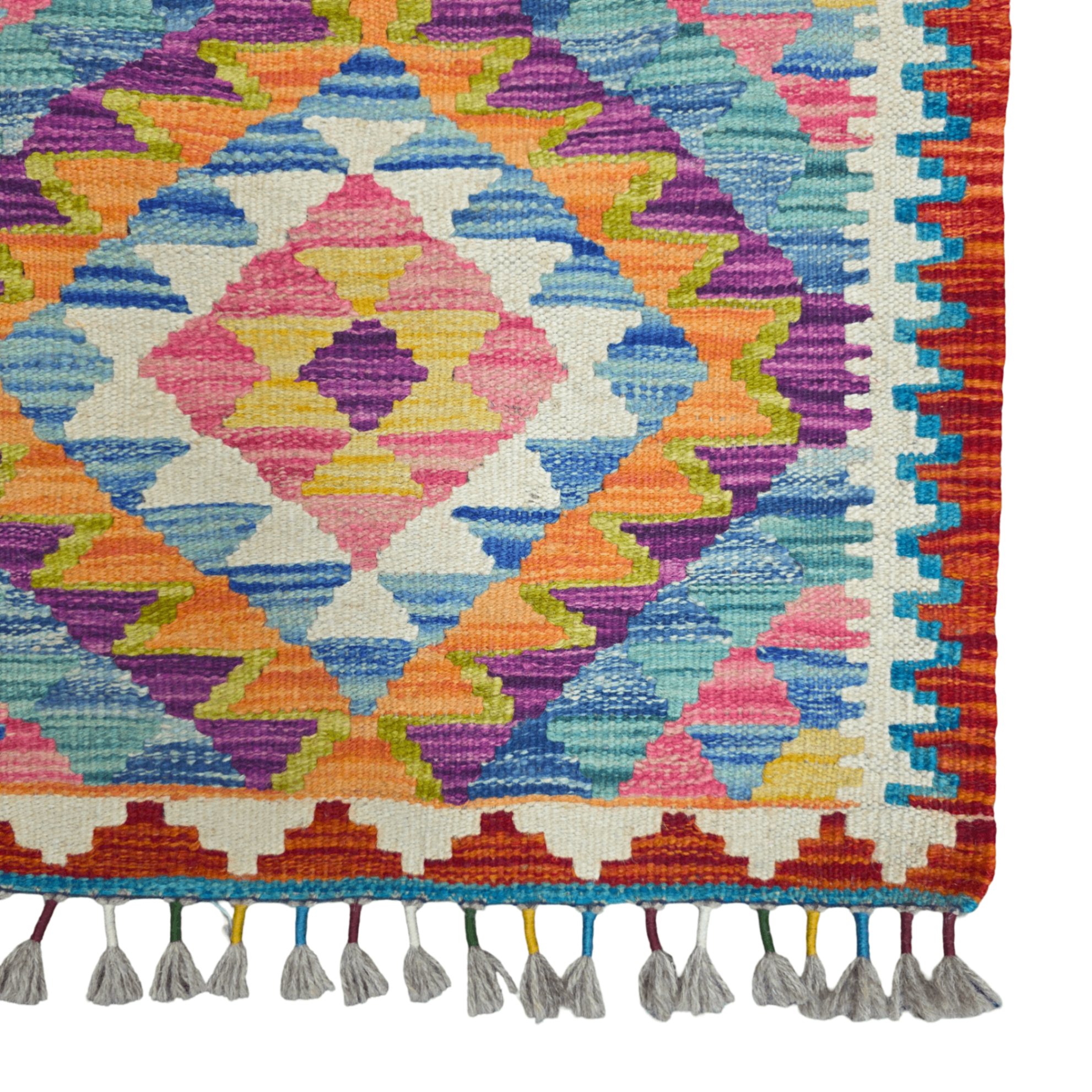 90 x 60 cm Hand-Woven Afghan Kilim