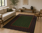 294 x 204 cm Hand-Knotted Afghan Akche Bokhara Geometric Rug
