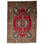 295 x 198 cm Hand-Knotted Persian Kashan Wool Rug