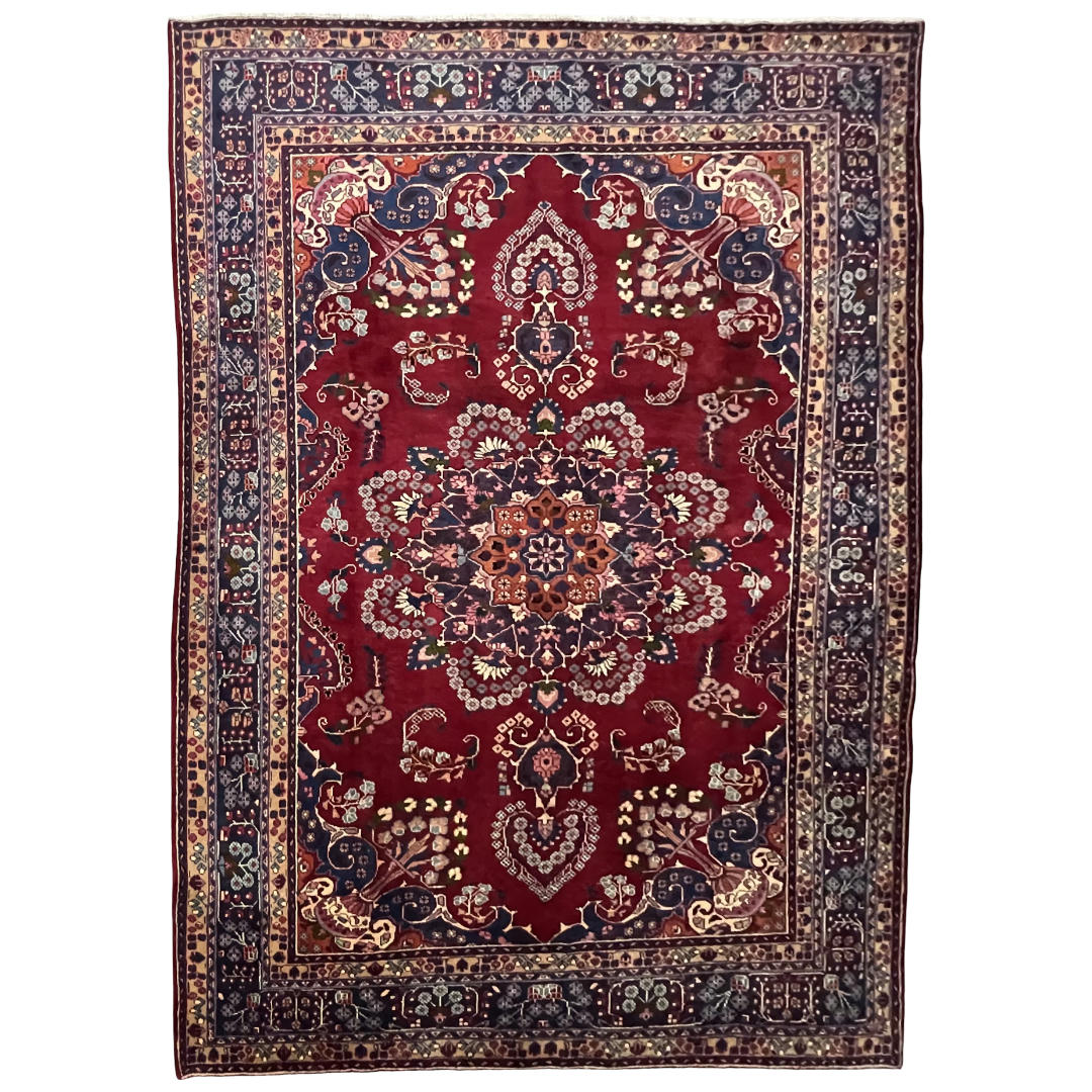 295 x 200 cm Hand-Knotted Persian Kashan Medallion Rug