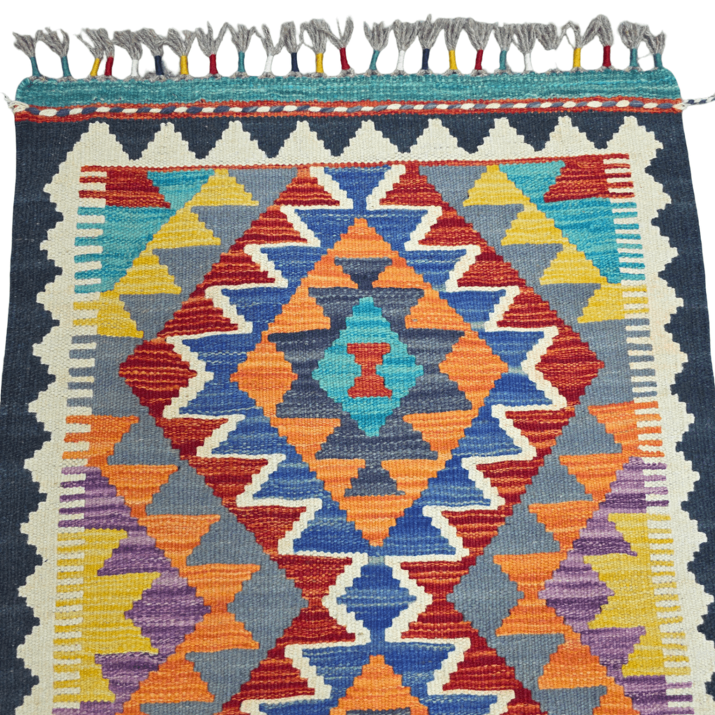 90 x 60 cm Hand Woven Afghan Kilim Rug