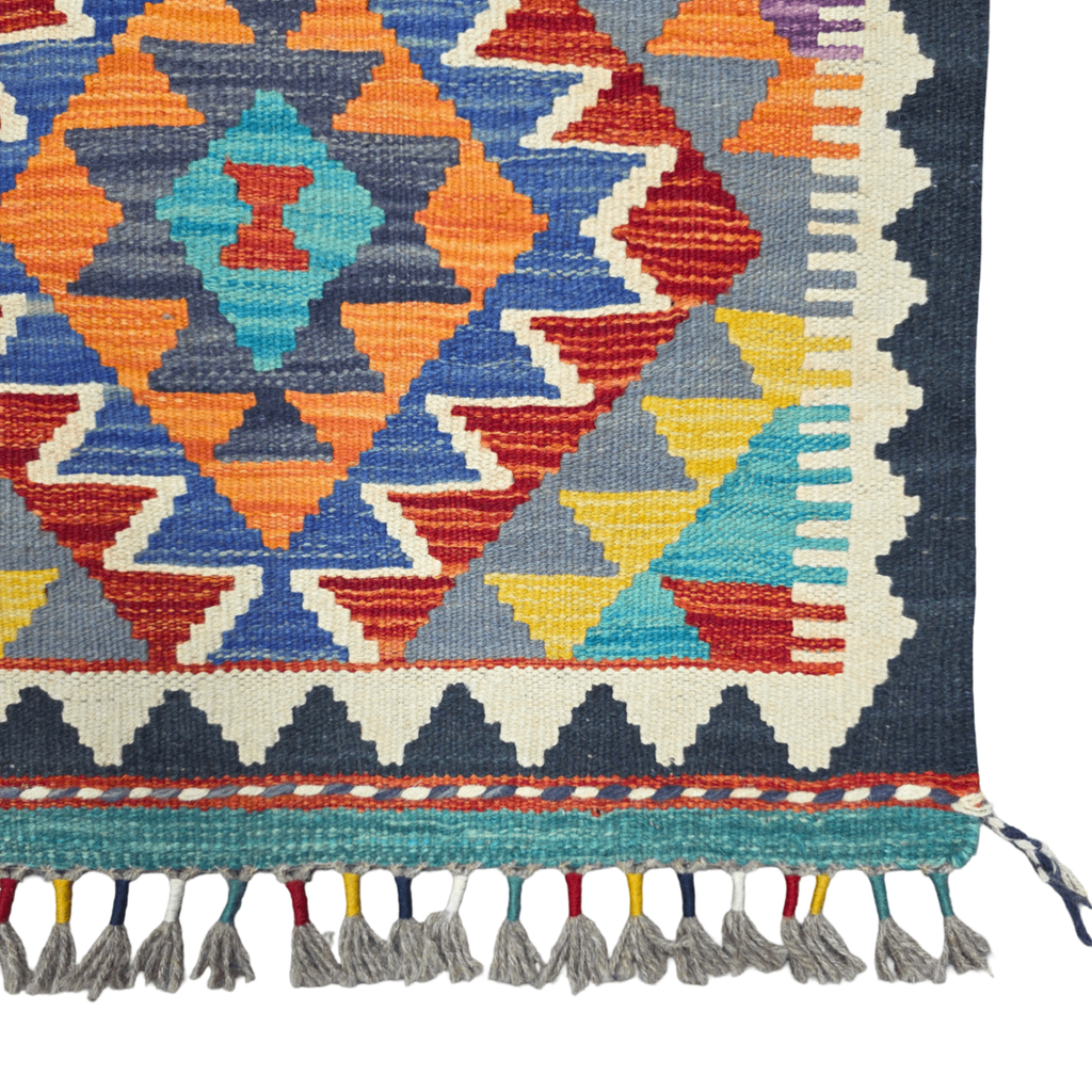 90 x 60 cm Hand Woven Afghan Kilim Rug
