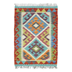 90 x 60 cm Hand-Woven Afghan Kilim Rug