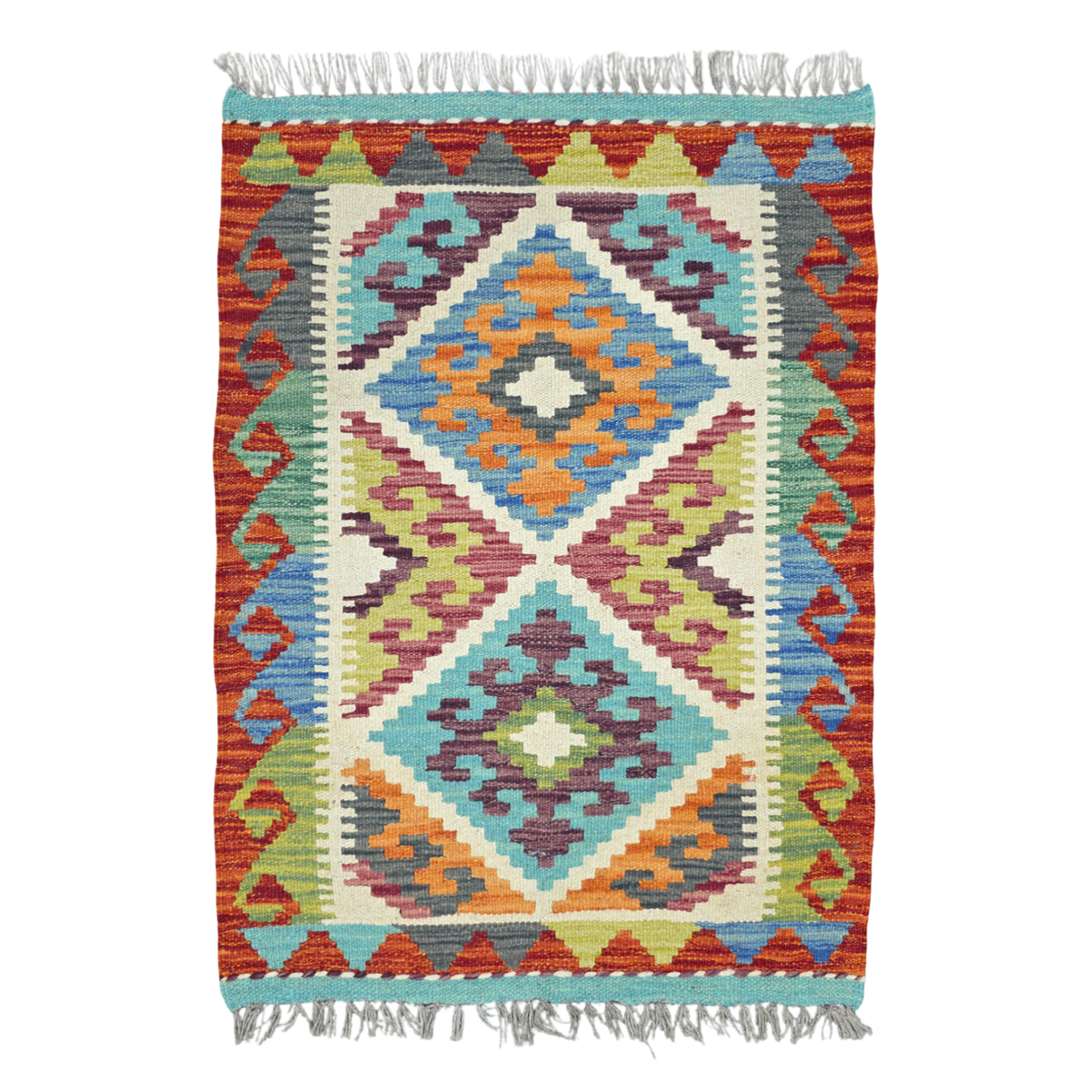 90 x 60 cm Hand Woven Afghan Kilim Rug