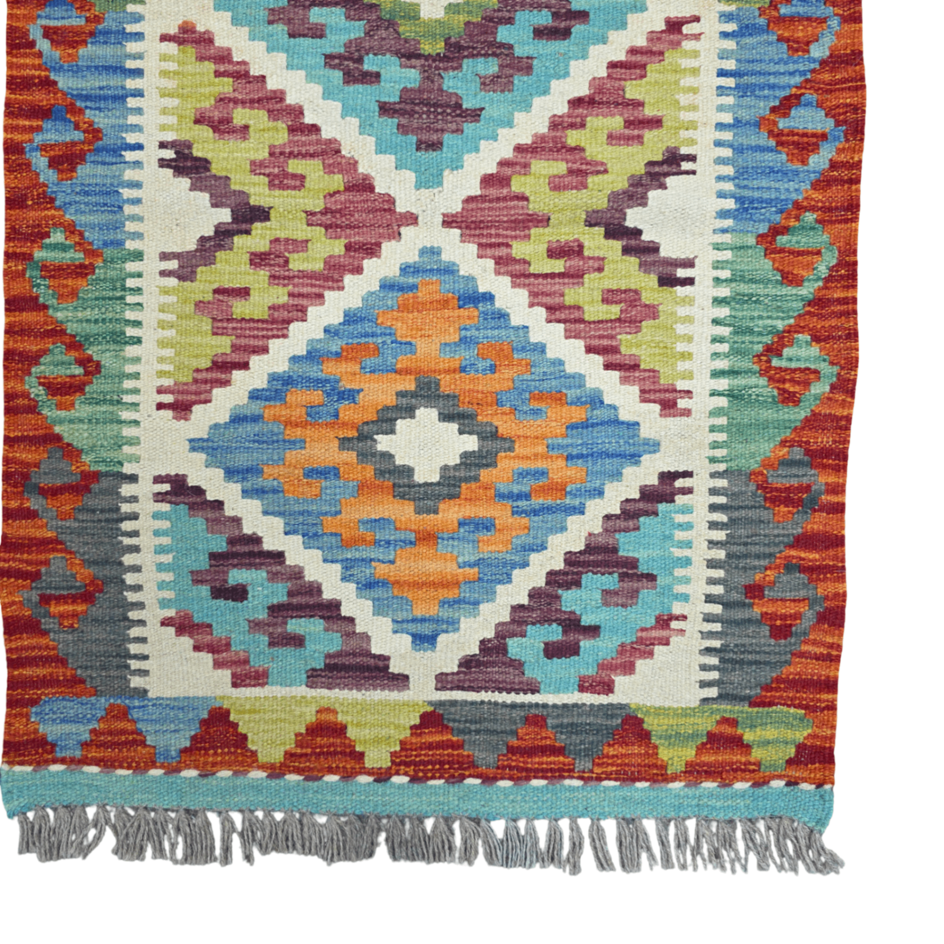 90 x 60 cm Hand-Woven Afghan Kilim Rug