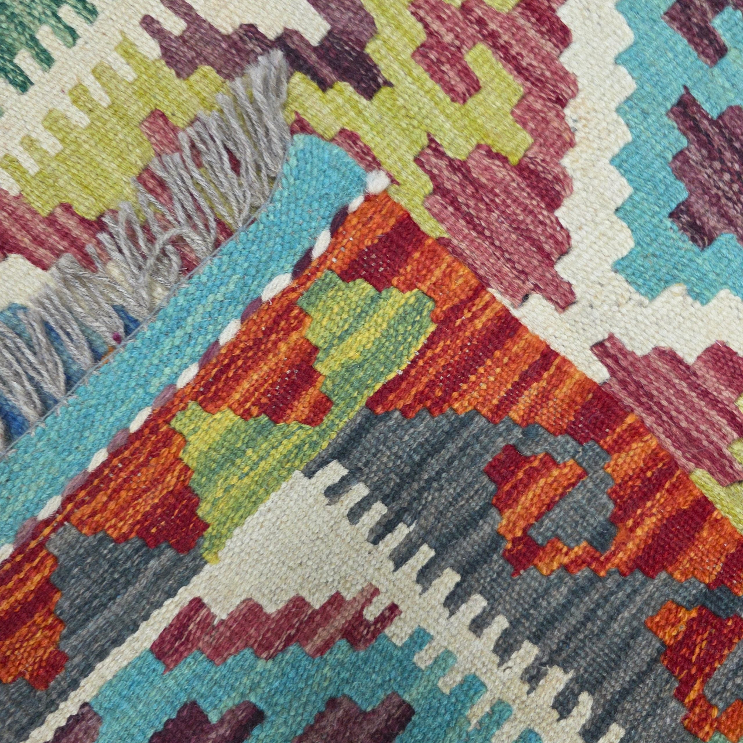 90 x 60 cm Hand-Woven Afghan Kilim Rug