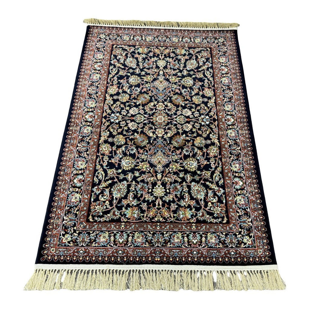 Black and gold Persian rug detail