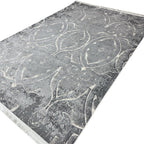 230 x 160 cm Silver Grey Vintage Damask Pattern Rug