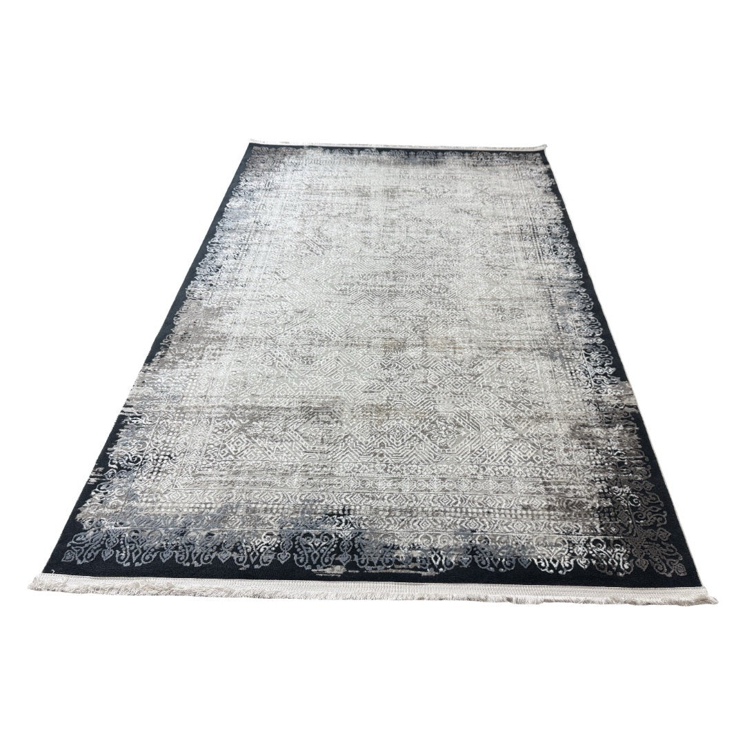 230 x 160 cm Silver Vintage Persian-Inspired Faded Rug