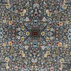 Midnight blossom traditional rug detail