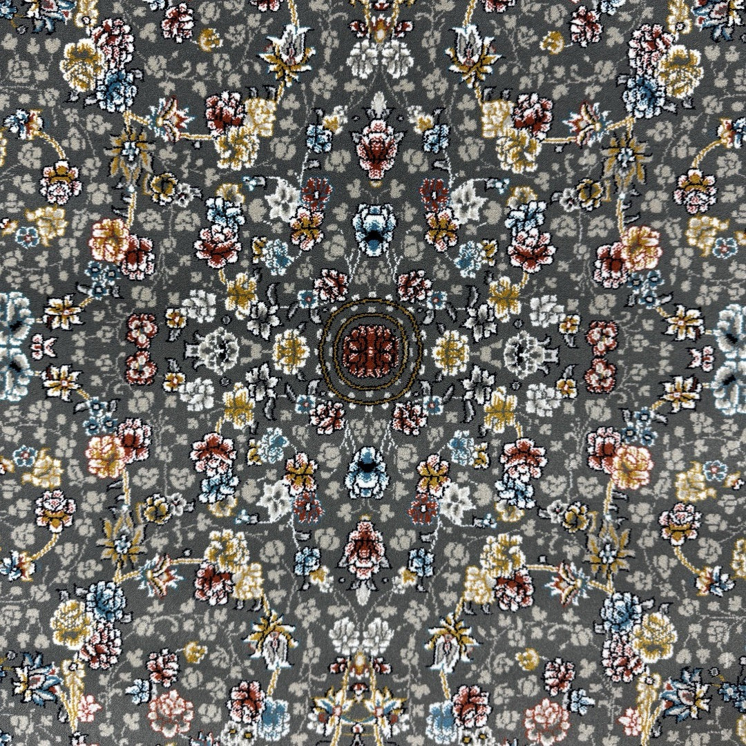 Midnight blossom traditional rug detail