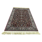Deep red garden heritage rug detail