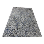 230 x 160 cm Silver Blueprint Crossline Designer Rug