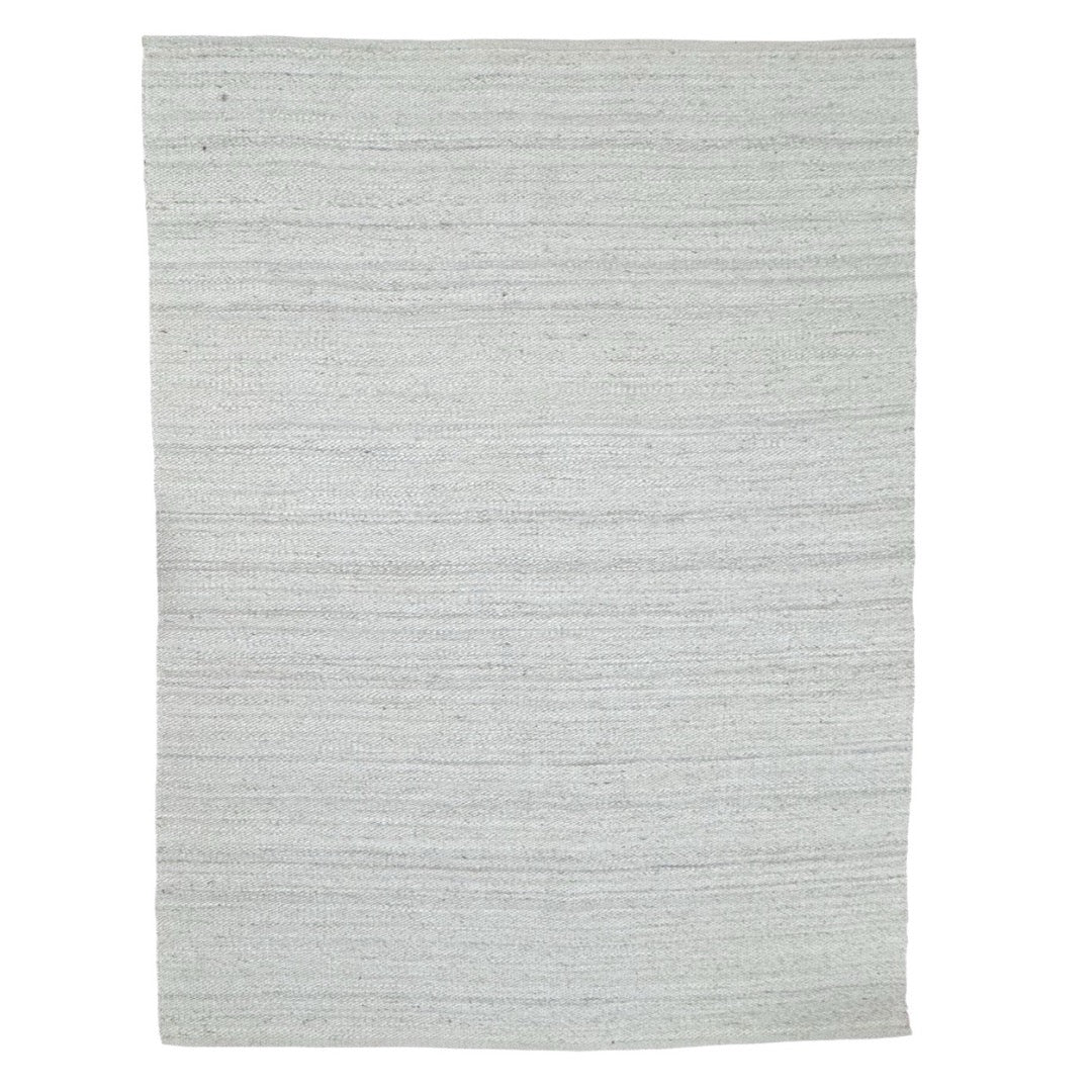 272 x 203 cm Handwoven Jute Rug – Natural White Textured Design