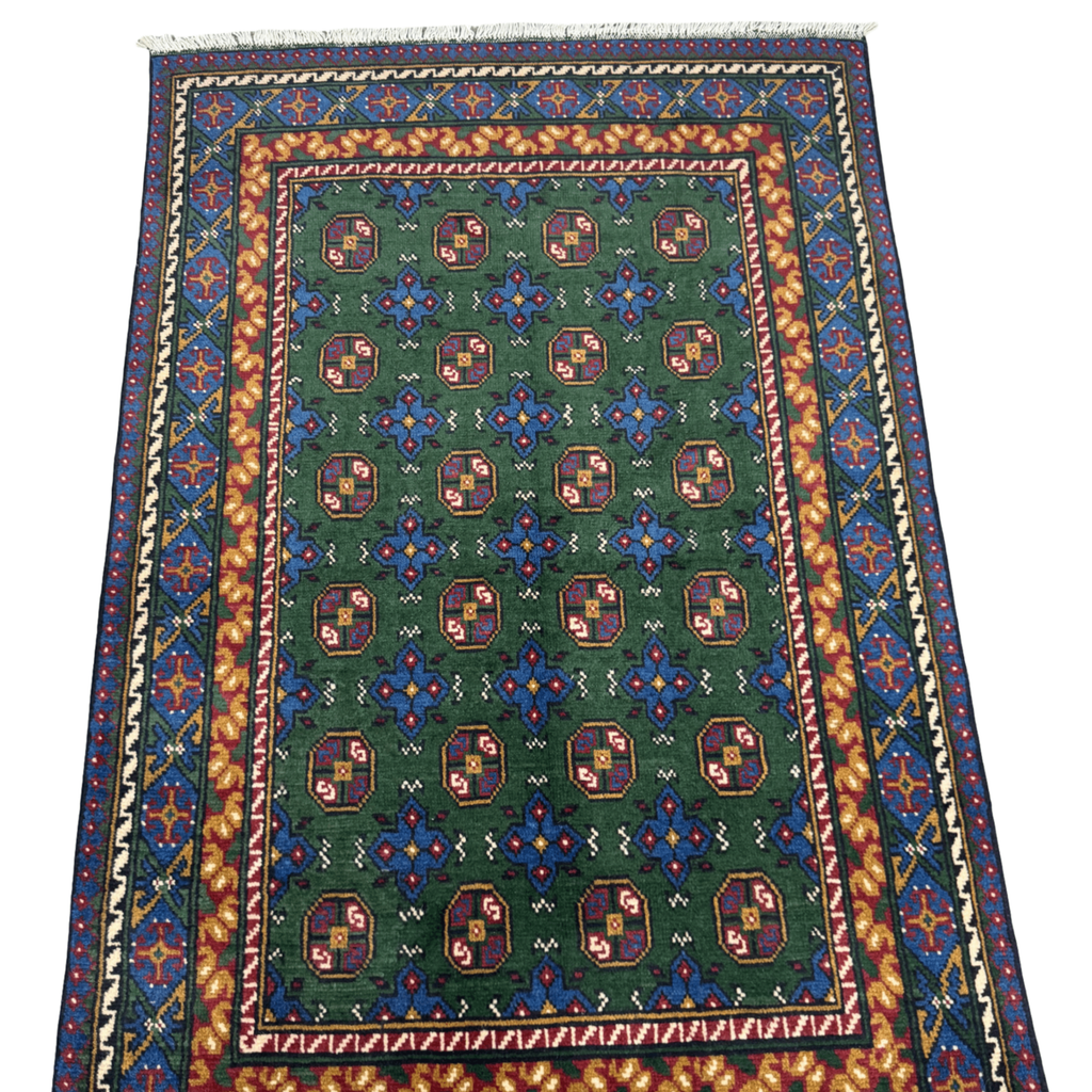 189 x 119 cm Hand-Knotted Afghan Akche Tribal Rug